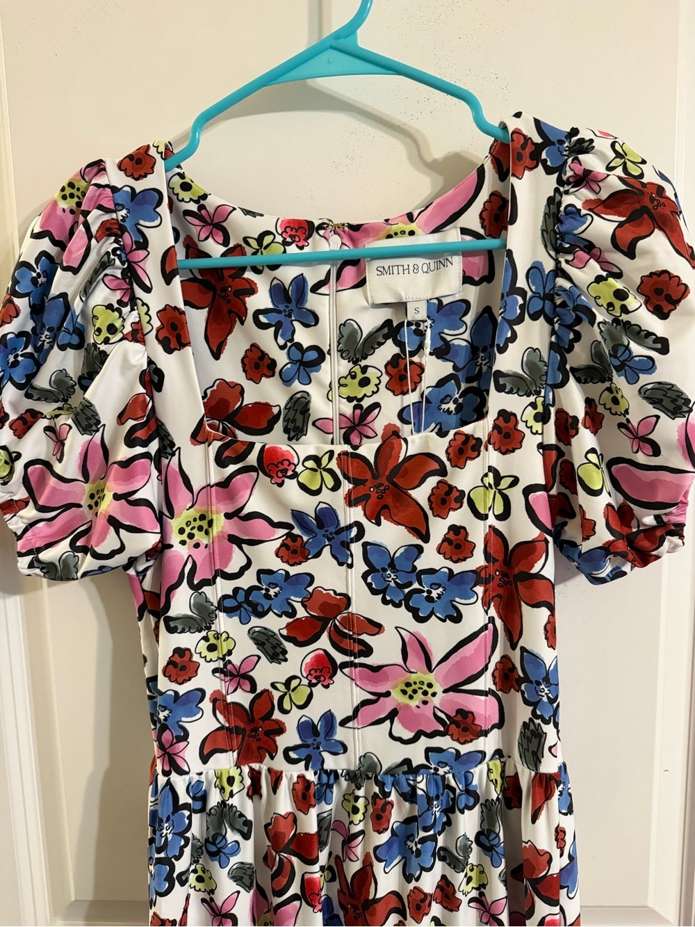Smith & Quinn NWT Floral Maxi Dress with Pink, Red and Blue Blooms - Picture 3 of 10